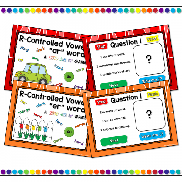 R-Controlled Vowels Who Am I Powerpoint Game Bundle - Image 4