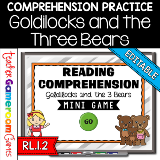 Reading Comprehension - Fairy Tales - Goldilocks and the 3 Bears Mini Powerpoint Game