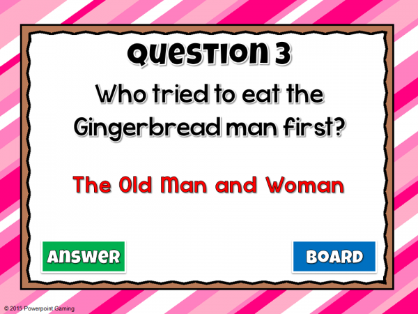 Reading Comprehension - Fairy Tales - The Gingerbread Man Mini Powerpoint Game - Image 2