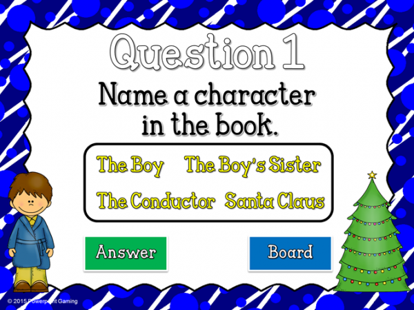 Reading Comprehension - The Polar Express Mini Powerpoint Game - Image 4
