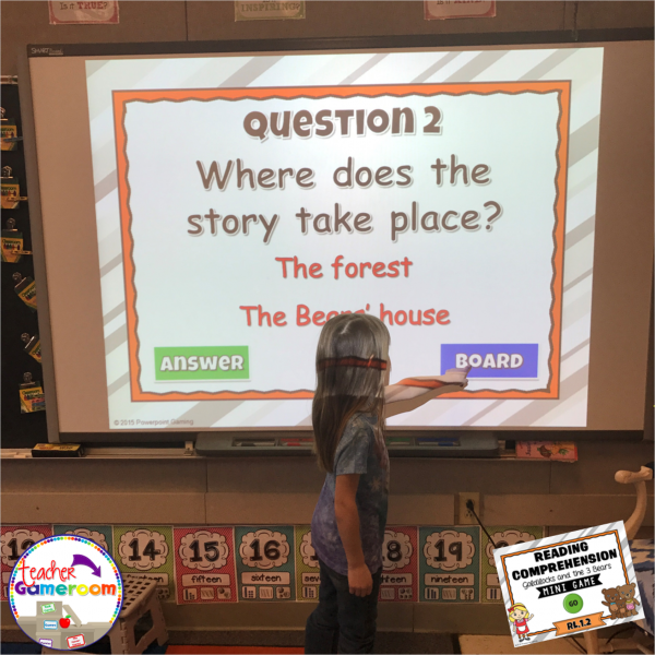 Reading Comprehension - Fairy Tales - Goldilocks and the 3 Bears Mini Powerpoint Game - Image 2