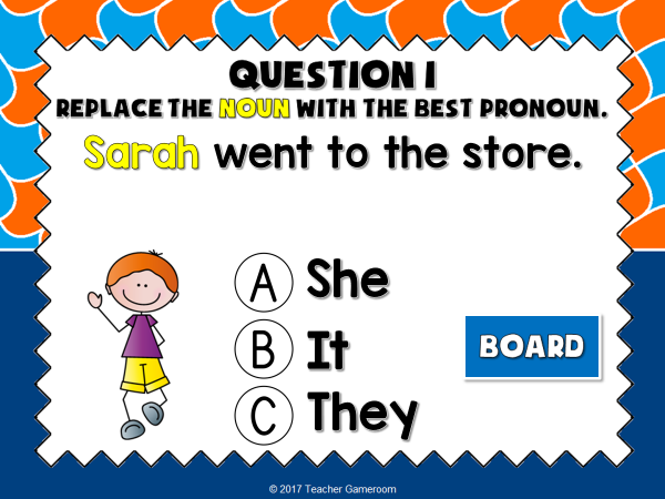 Replacing Nouns with Pronouns Mini Powerpoint Game - Image 2