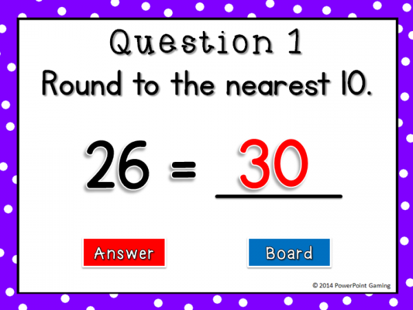 Rounding to the Nearest 10 or 100 Teacher vs Student Powerpoint Game - Image 4