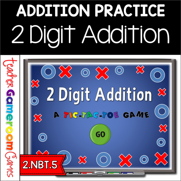 Tic-Tac-Toe 2 Digit Addition Powerpoint Game