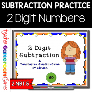 Teacher vs Student - 2 Digit Subtraction Powerpoint Game