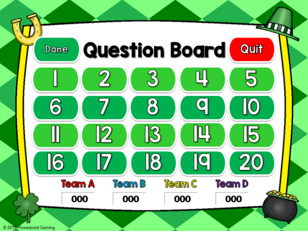 Student vs Student - Adding Fractions St. Patrick's Day Powerpoint Game - Image 4