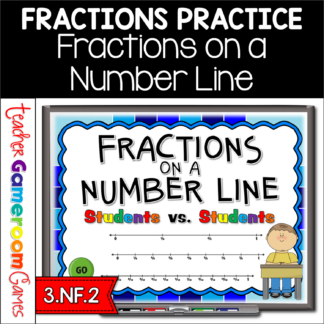Fractions on a Number Line Student vs Student Powerpoint Game