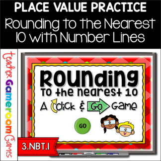 Rounding to the Nearest 10 with Number Lines Powerpoint Game
