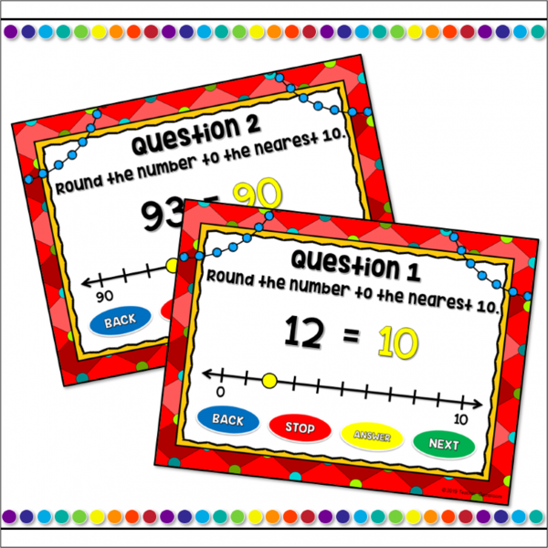 Rounding to the Nearest 10 with Number Lines Powerpoint Game - Image 2