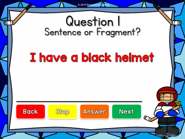 Sentence or Fragment Click and Go Powerpoint Game - Image 3