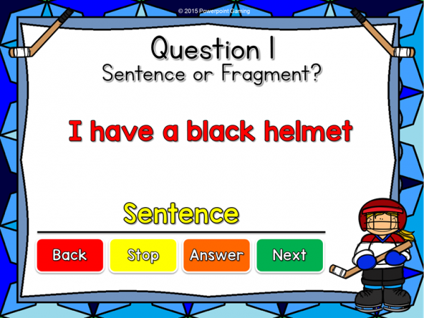 Sentence or Fragment Click and Go Powerpoint Game - Image 4