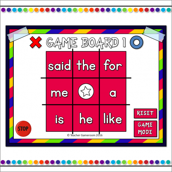 Sight Words Tic-Tac-Toe Game - Image 3