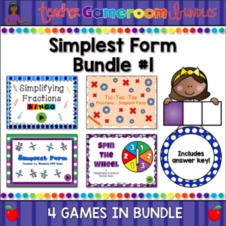 Simplest Form PowerPoint Game Bundle