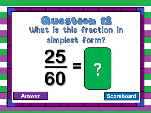 Teacher vs Student - Simplest Form Powerpoint Game - Image 3