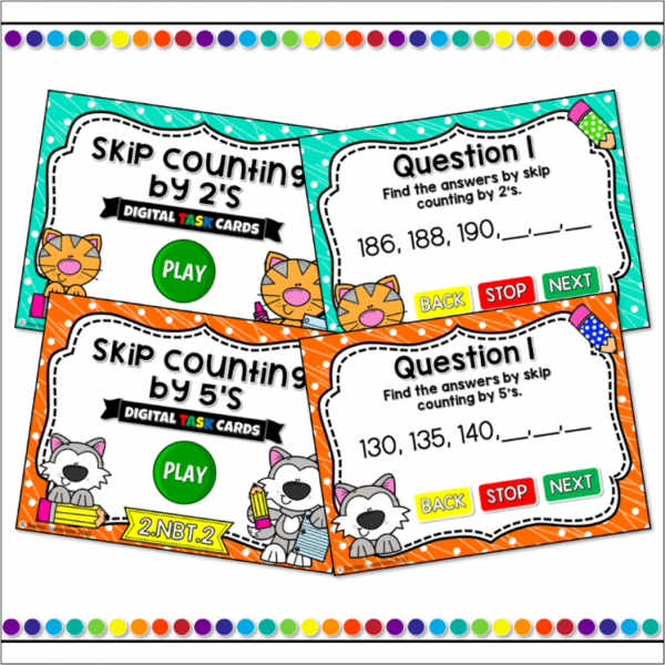 Skip Counting Digital Task Cards Bundle - Image 4