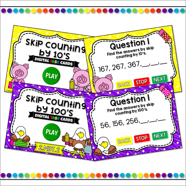 Skip Counting Digital Task Cards Bundle - Image 3