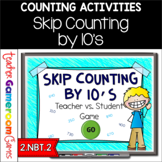Skip Counting by 10's Teacher vs Student PowerPoint Game