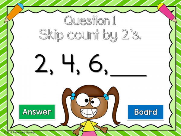 Skip Counting by 2's to 100 Powerpoint Game - Image 2