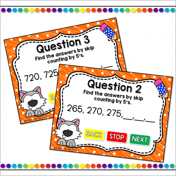 Skip Counting by 5's Digital Task Cards - Image 3