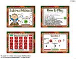Subtract within 5 Fall Edition Powerpoint Game - Image 2