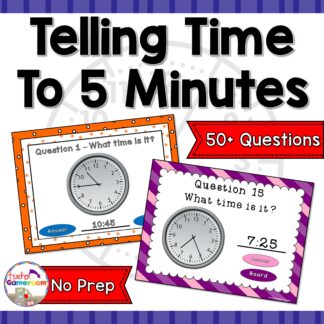 time to 5 minute powerpoint game bundle