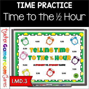 Student vs Student - Time to Half Hour PowerPoint Game