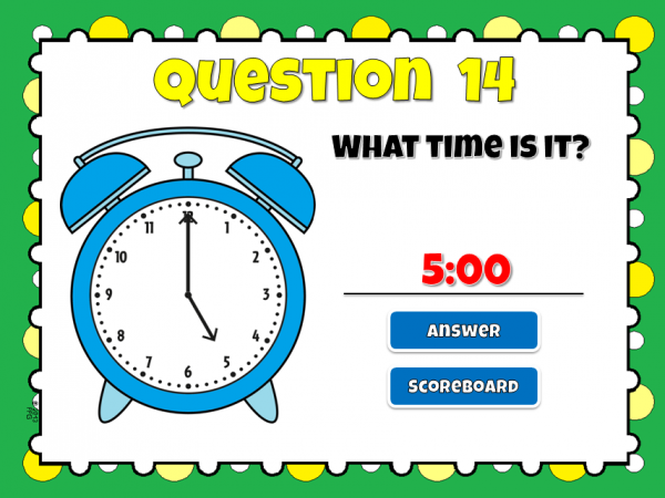 Student vs Student - Time to Half Hour PowerPoint Game - Image 2