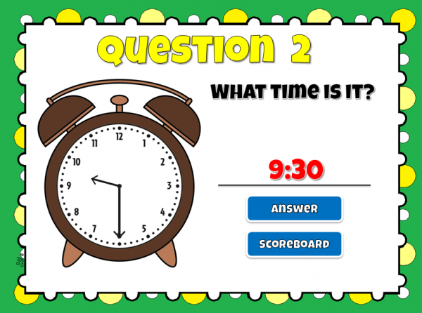 Student vs Student - Time to Half Hour PowerPoint Game - Image 3
