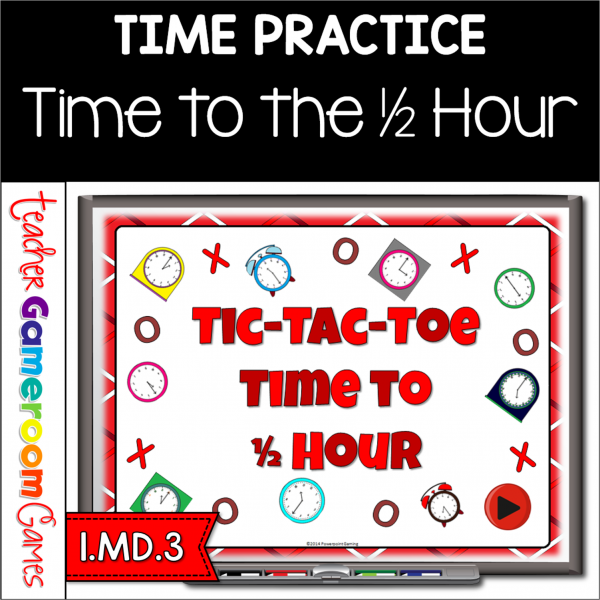 Tic-Tac-Toe - Time to the Half Hour Powerpoint Game