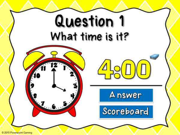 Time to the Hour Write & Wipe Powerpoint Game - Image 2