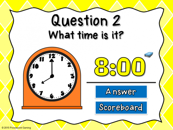 Time to the Hour Write & Wipe Powerpoint Game - Image 3