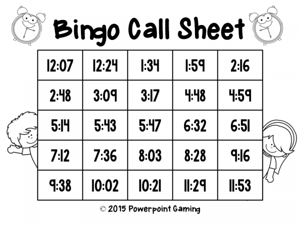 Time to the Minute Bingo Powerpoint Game - Image 4