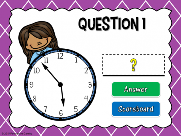 Time to the Minute Teacher  vs Student Powerpoint Game - Image 2