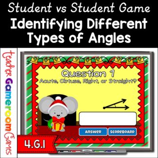 types of angles christmas game | geometry activities | no prep digital resources