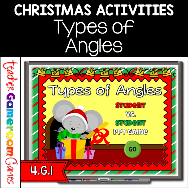 Types of Angles Christmas Student vs Student Powerpoint Game