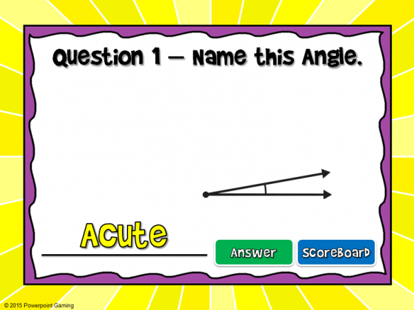 Student vs Student - Types of Angles Powerpoint Game - Image 4