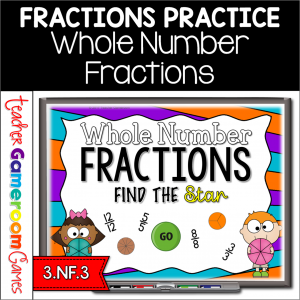 Whole Number Fractions Find the Star Powerpoint Game