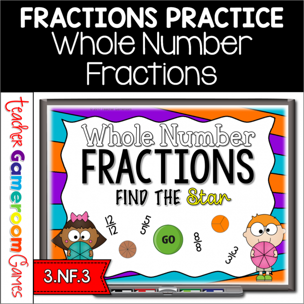 Whole Number Fractions Find the Star Powerpoint Game