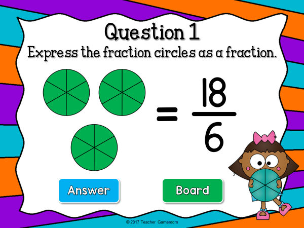 Whole Number Fractions Find the Star Powerpoint Game - Image 2