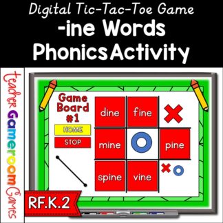 word families ine words tic tac toe powerpoint game