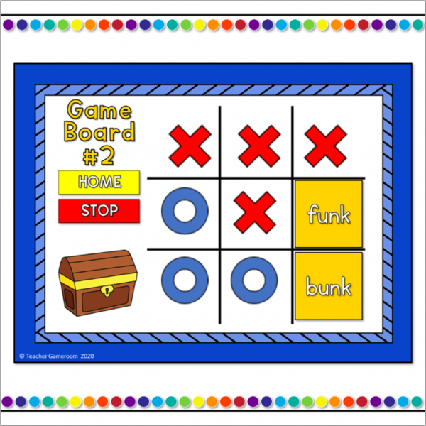 Word Families -unk Words Tic-Tac-Toe Powerpoint Game - Image 4