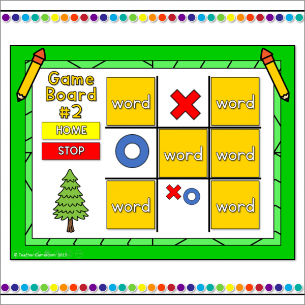 Word Families -ine Words Tic-Tac-Toe Powerpoint Game - Image 4