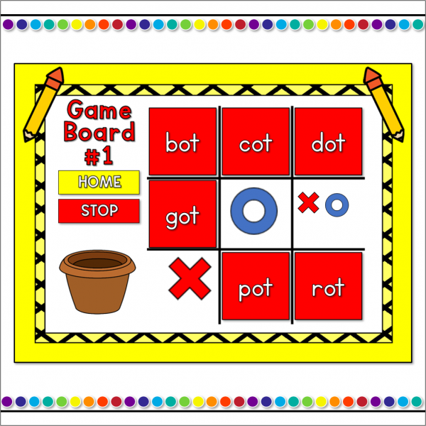 Word Families -op Words Tic-Tac-Toe Powerpoint Game - Image 3