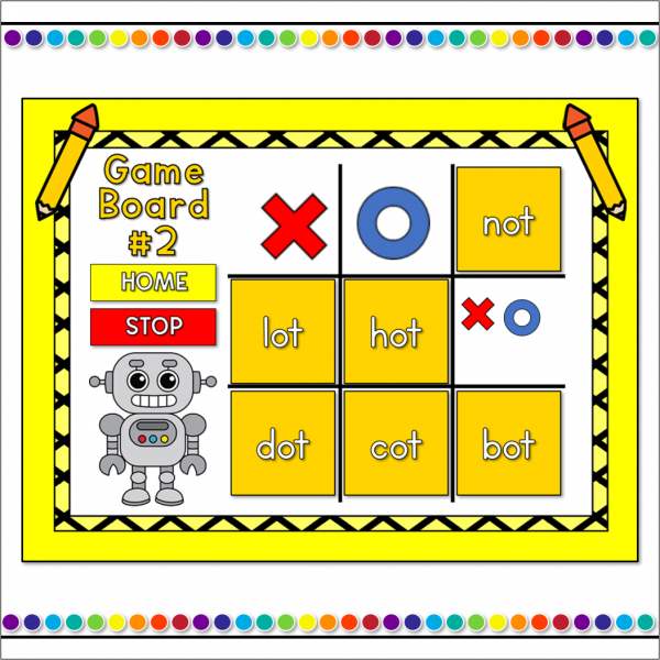 Word Families -op Words Tic-Tac-Toe Powerpoint Game - Image 4