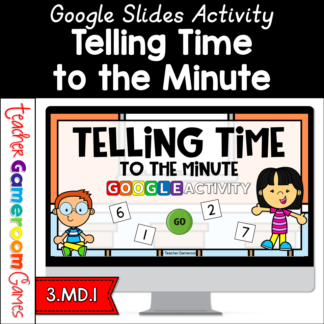 Telling Time to the Minute Google Activity | Analog Clocks | Center Activities