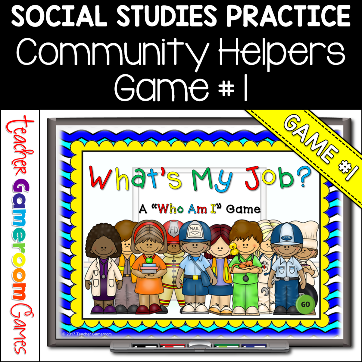 Who Am I - Community Helpers Powerpoint Game #1