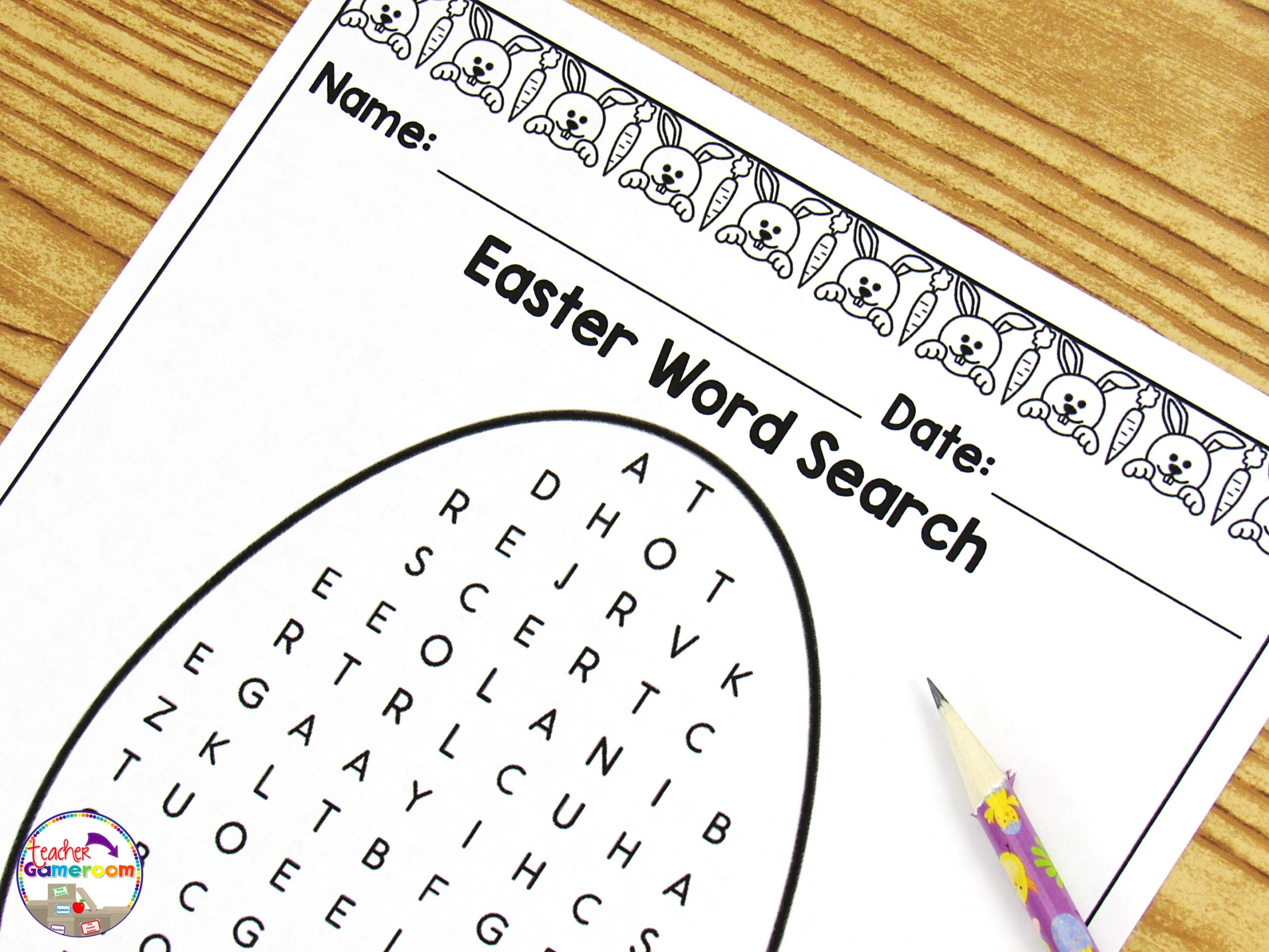 Easter Word Search Worksheet