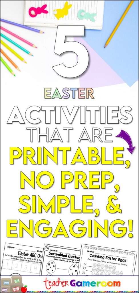 5 Fun Easter Activities that make Elementary Students Smile