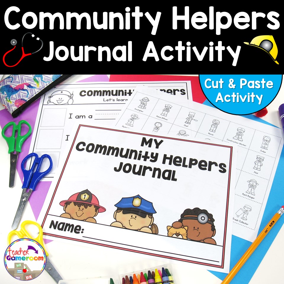 Community Helpers Journal Activity - Printable Community Helpers Activity for 1st and 2nd grade students. 24 community helpers to choose!