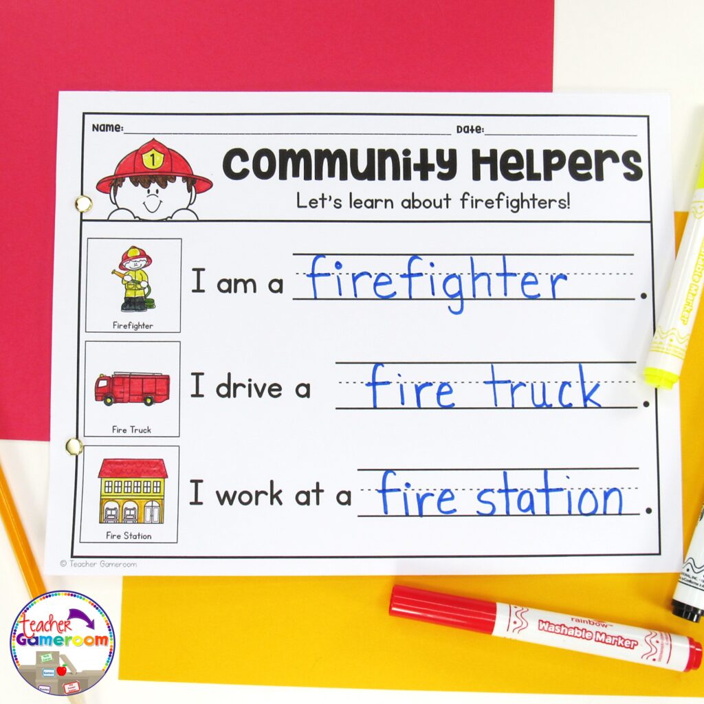 Community Helpers Journal Activity o Firefighter - Printable Community Helpers Activity for 1st and 2nd grade students. 24 community helpers to choose!
